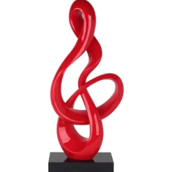 Statues & Sculptures Floor Standing|Abstract^Cosmic Flow 80cm Red Resin Indoor Sculpture