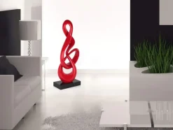 Statues & Sculptures Floor Standing|Abstract^Cosmic Flow 80cm Red Resin Indoor Sculpture
