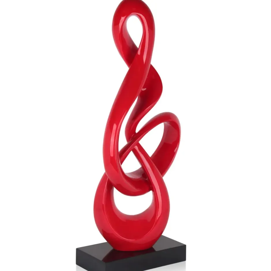 Statues & Sculptures Floor Standing|Abstract^Cosmic Flow 80cm Red Resin Indoor Sculpture