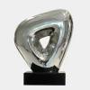Statues & Sculptures Table Top|Abstract^Cosmic Glow 37cm Silver Metal Indoor Sculpture