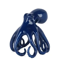 Statues & Sculptures Table Top|Animals^Cosmic Octopus 31cm Blue Resin Indoor Sculpture