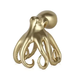 Statues & Sculptures Table Top|Animals^Cosmic Octopus 31cm Gold Resin Indoor Sculpture
