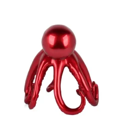 Statues & Sculptures Table Top|Animals^Cosmic Octopus 22cm Red Resin Indoor Sculpture