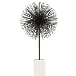 Statues & Sculptures Table Top|Abstract^Cosmic Pulse 64cm Black Metal Indoor Sculpture