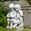 Statues & Sculptures Children^Country Boy & Girl 56cm Stone Resin Garden Statue