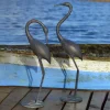 Statues & Sculptures Cranes^Cranes Metal Bronze Garden Ornaments