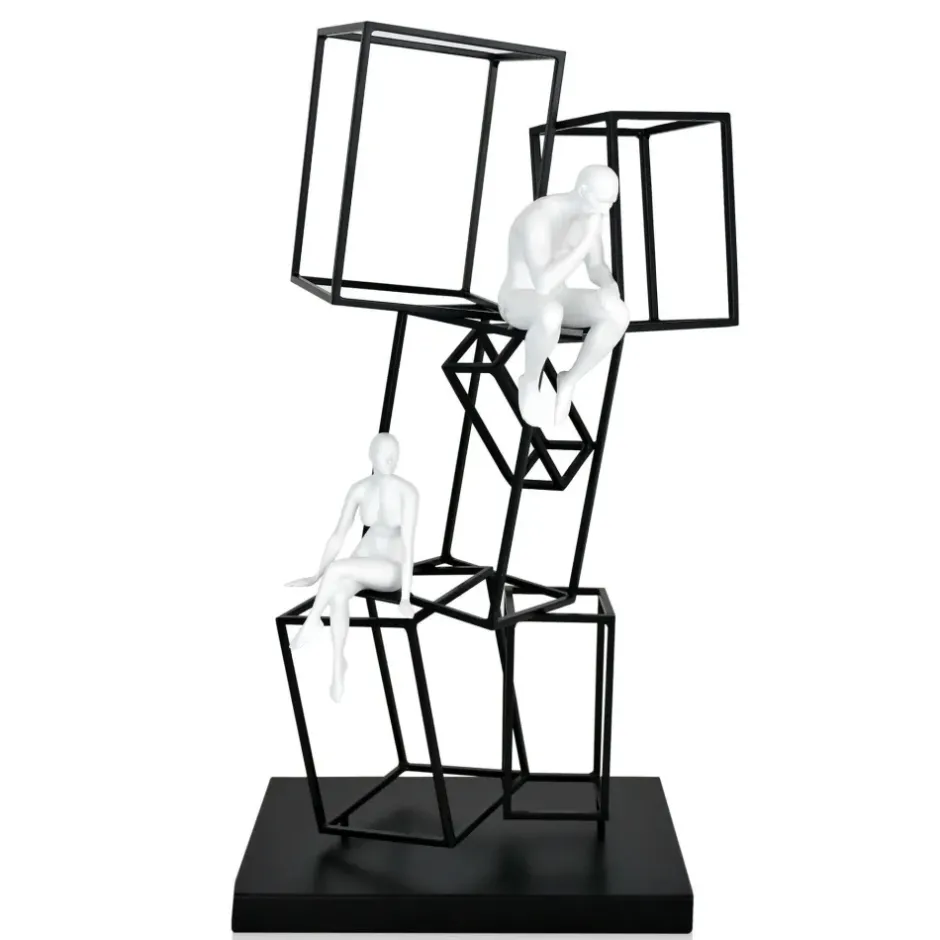 Statues & Sculptures Table Top|Contemporary^Creative Thinker 47cm Metal Indoor Sculpture