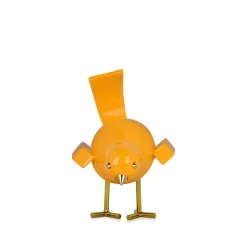 Statues & Sculptures Table Top|Animals^Cubic Bird 14cm Caio Yellow Resin Indoor Sculpture