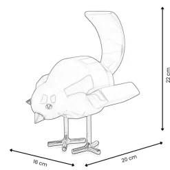 Statues & Sculptures Table Top|Animals^Cubic Bird 22cm Caio Yellow Resin Indoor Sculpture