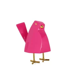 Statues & Sculptures Table Top|Animals^Cubic Bird 14cm Magenta Resin Indoor Sculpture