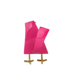 Statues & Sculptures Table Top|Animals^Cubic Bird 14cm Magenta Resin Indoor Sculpture
