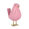Statues & Sculptures Table Top|Animals^Cubic Bird 30cm Pink Resin Indoor Sculpture