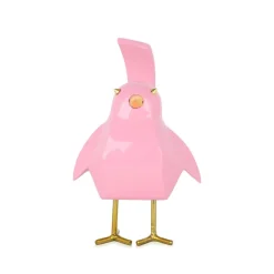 Statues & Sculptures Table Top|Animals^Cubic Bird 18cm Pink Resin Indoor Sculpture