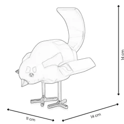Statues & Sculptures Table Top|Animals^Cubic Bird 14cm Rosa Pink Resin Indoor Sculpture