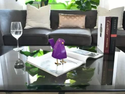 Statues & Sculptures Table Top|Animals^Cubic Bird 14cm Violet Resin Indoor Sculpture