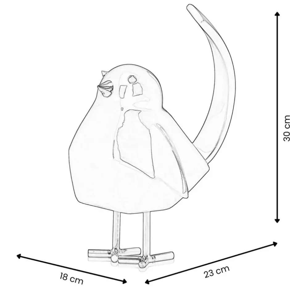 Statues & Sculptures Table Top|Animals^Cubic Bird 30cm Violet Resin Indoor Sculpture