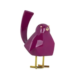 Statues & Sculptures Table Top|Animals^Cubic Bird 18cm Violet Resin Indoor Sculpture