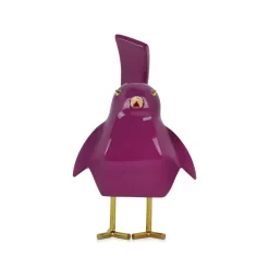 Statues & Sculptures Table Top|Animals^Cubic Bird 18cm Violet Resin Indoor Sculpture