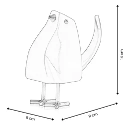 Statues & Sculptures Table Top|Animals^Cubic Bird 14cm Yellow Resin Indoor Sculpture