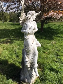 Statues & Sculptures Angel|Roman^Cupid & Psyche 197cm Marble Garden Statue