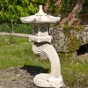 Statues & Sculptures Pagodas^Curved Japanese Pagoda Antique Stone Garden Ornament