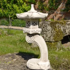 Statues & Sculptures Pagodas^Curved Japanese Pagoda Antique Stone Garden Ornament
