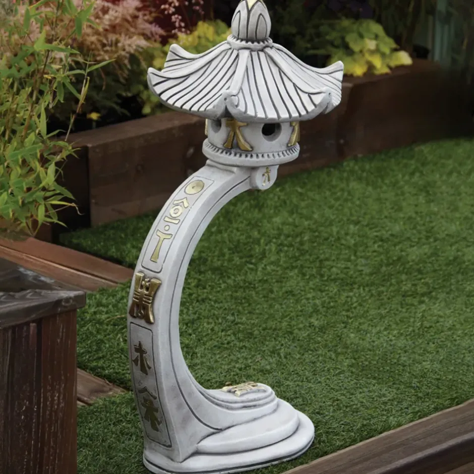 Statues & Sculptures Pagodas^Curved Japanese Pagoda Stone Garden Ornament