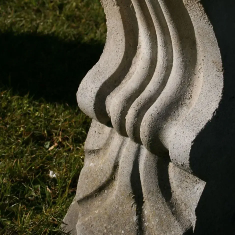 Statues & Sculptures Stone Benches^Curved Plain Double Stone Garden Bench