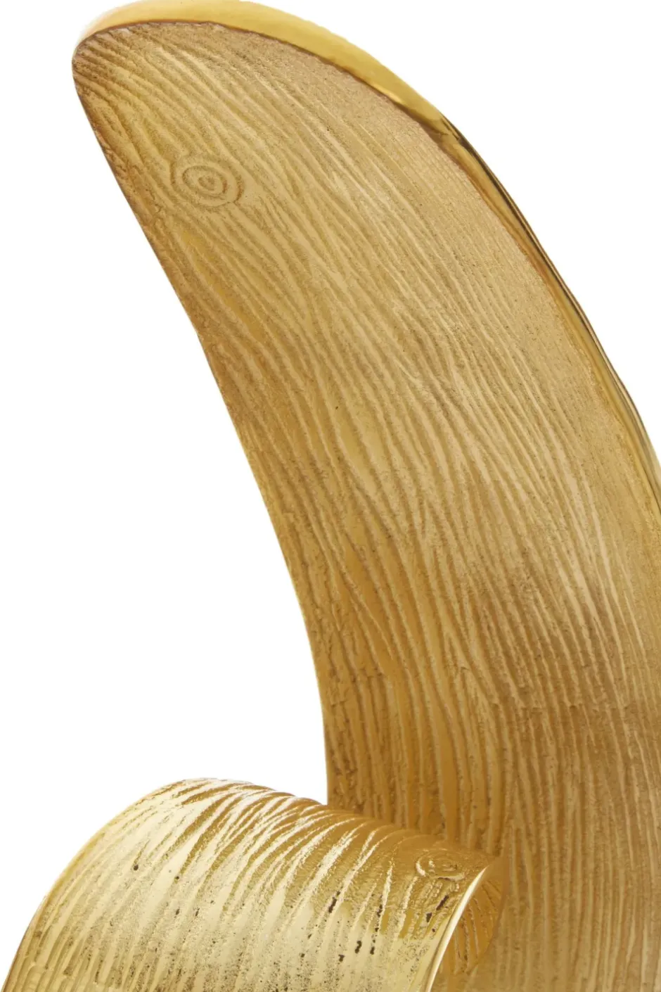Statues & Sculptures Table Top|Abstract^Curved Reflection 50cm Gold Metal Indoor Sculpture