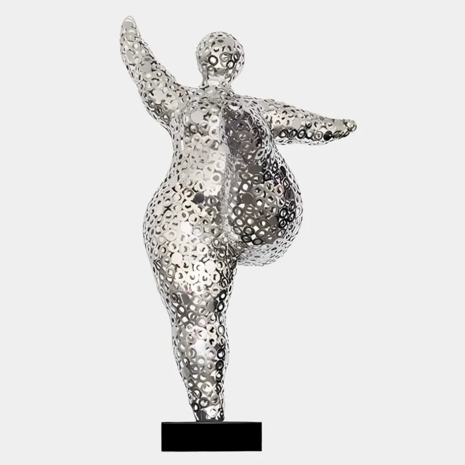 Statues & Sculptures Figurative|Table Top^Dancing Soul 95cm Silver Metal Indoor Sculpture
