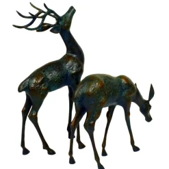 Statues & Sculptures Stags & Deers^Deer & Doe Bronze Metal Garden Statues