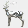 Statues & Sculptures Wildlife|Stags & Deers^Deer 197cm Geometric Metal Garden Sculpture v2