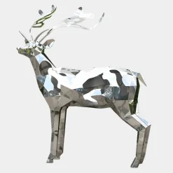 Statues & Sculptures Wildlife|Stags & Deers^Deer 197cm Geometric Metal Garden Sculpture v2