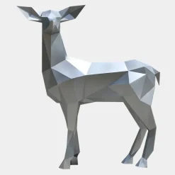 Statues & Sculptures Wildlife|Stags & Deers^Deer 160cm Geometric Metal Garden Sculpture