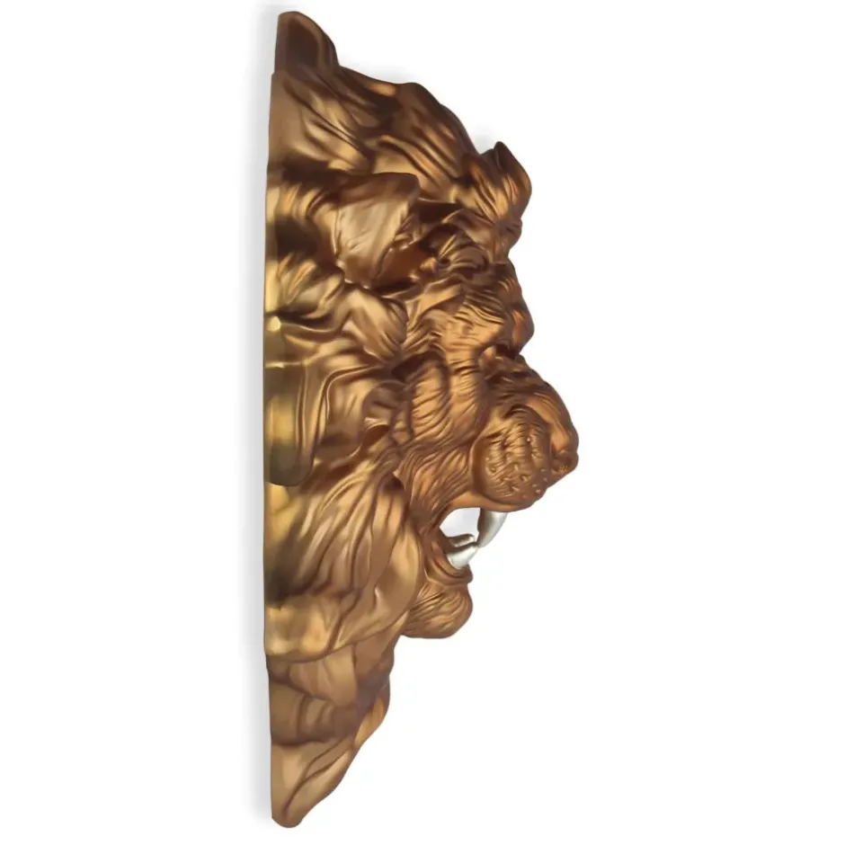 Statues & Sculptures Wall Art|Animals^Desert Lion 49cm Bronze Resin Wall Sculpture
