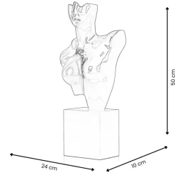 Statues & Sculptures Figurative|Table Top^Divided Diva 50cm Black Resin Indoor Sculpture