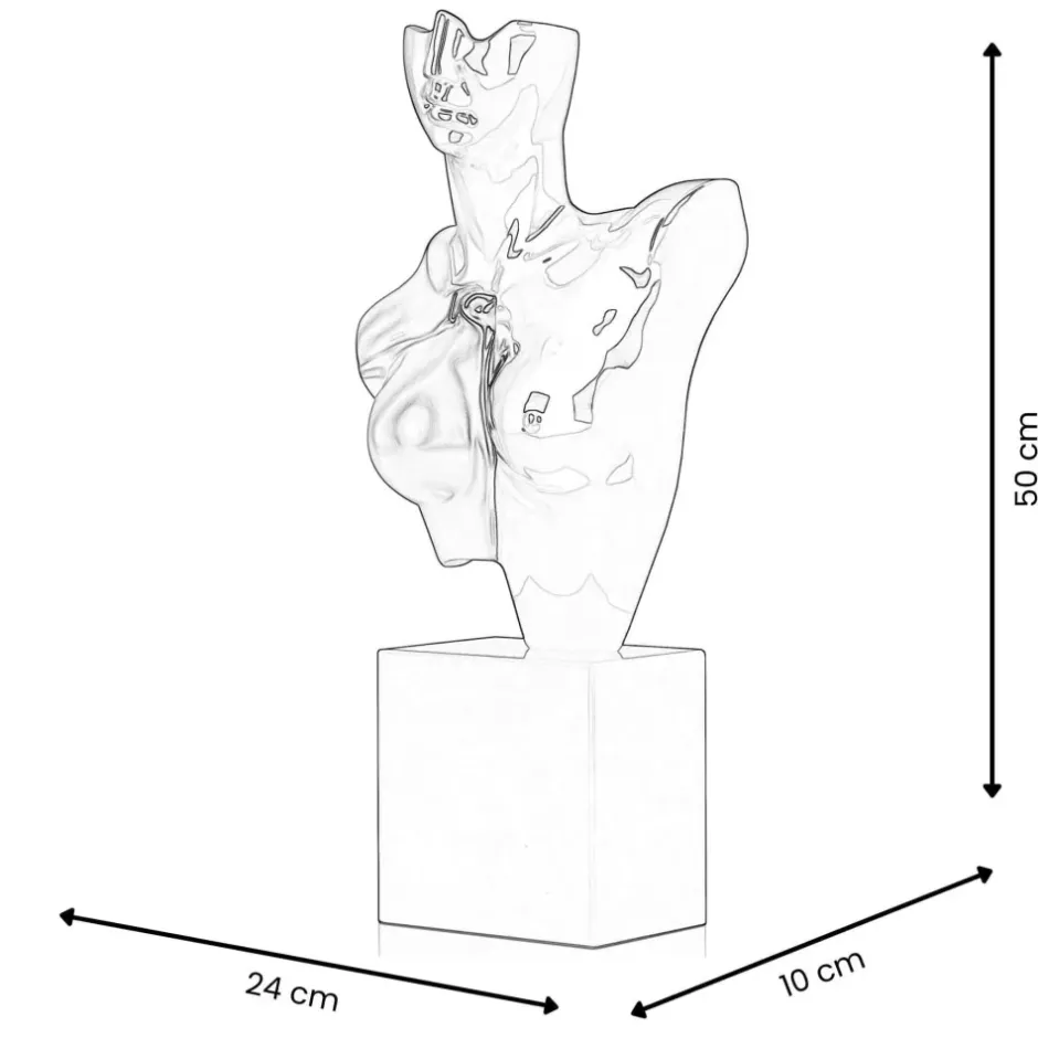 Statues & Sculptures Figurative|Table Top^Divided Diva 50cm White Resin Indoor Sculpture