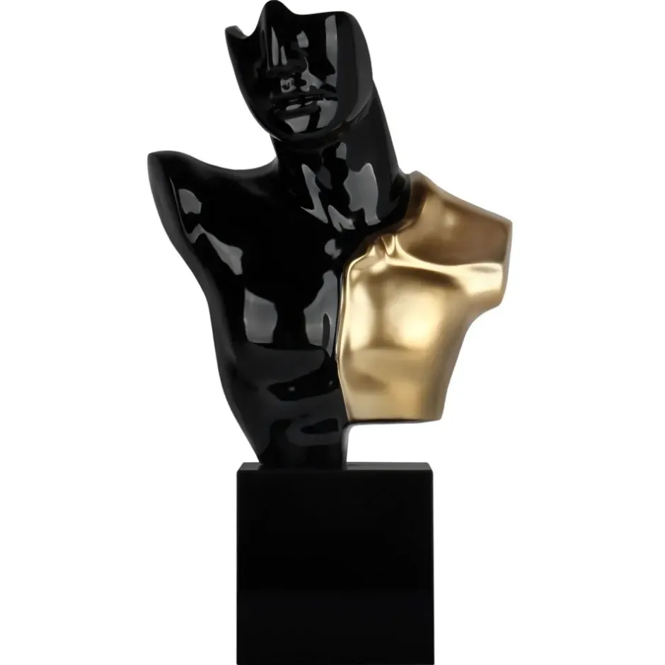 Statues & Sculptures Figurative|Table Top^Divided Titan 52cm Black Resin Indoor Sculpture