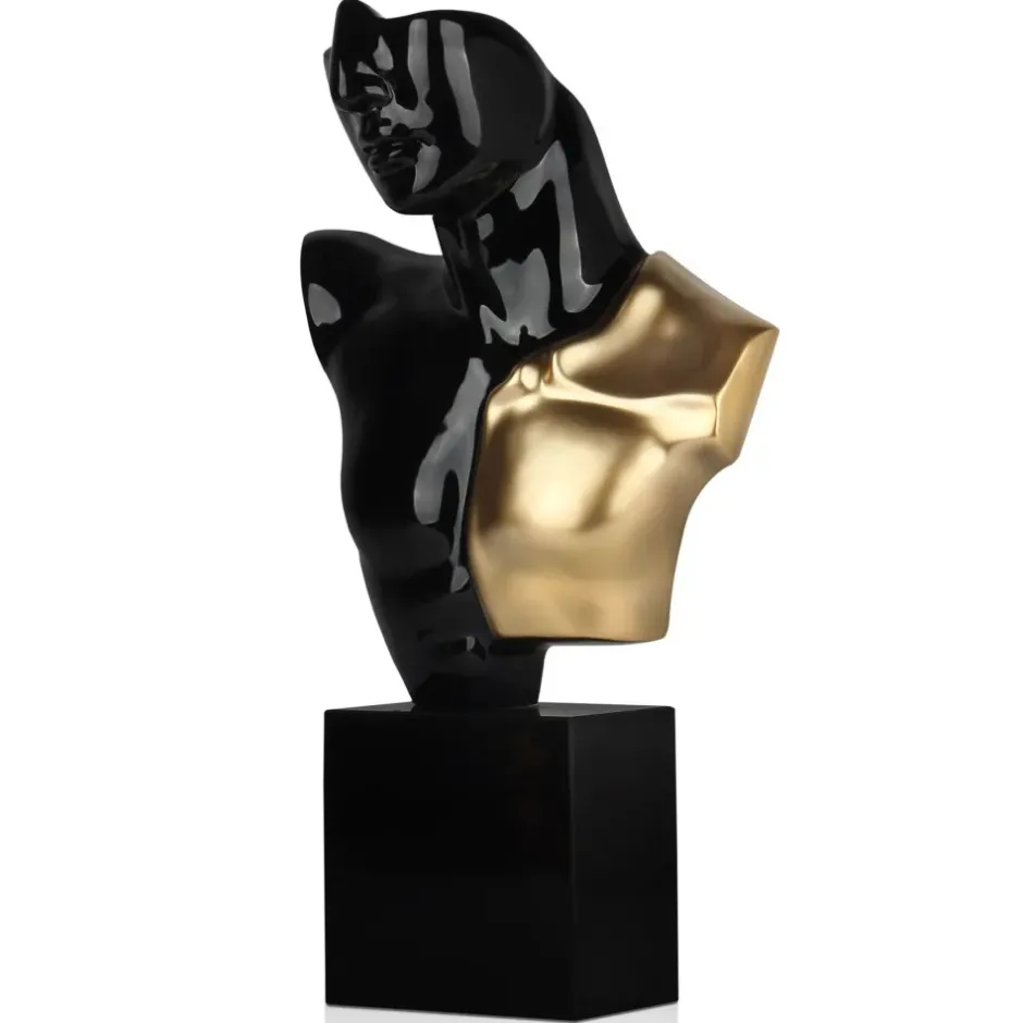 Statues & Sculptures Figurative|Table Top^Divided Titan 52cm Black Resin Indoor Sculpture