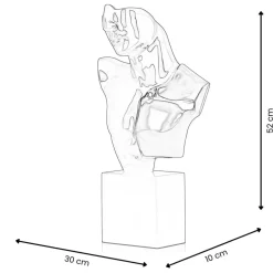Statues & Sculptures Figurative|Table Top^Divided Titan 52cm Black Resin Indoor Sculpture