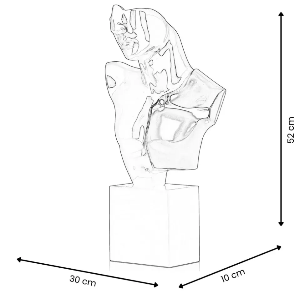 Statues & Sculptures Figurative|Table Top^Divided Titan 52cm Black Resin Indoor Sculpture