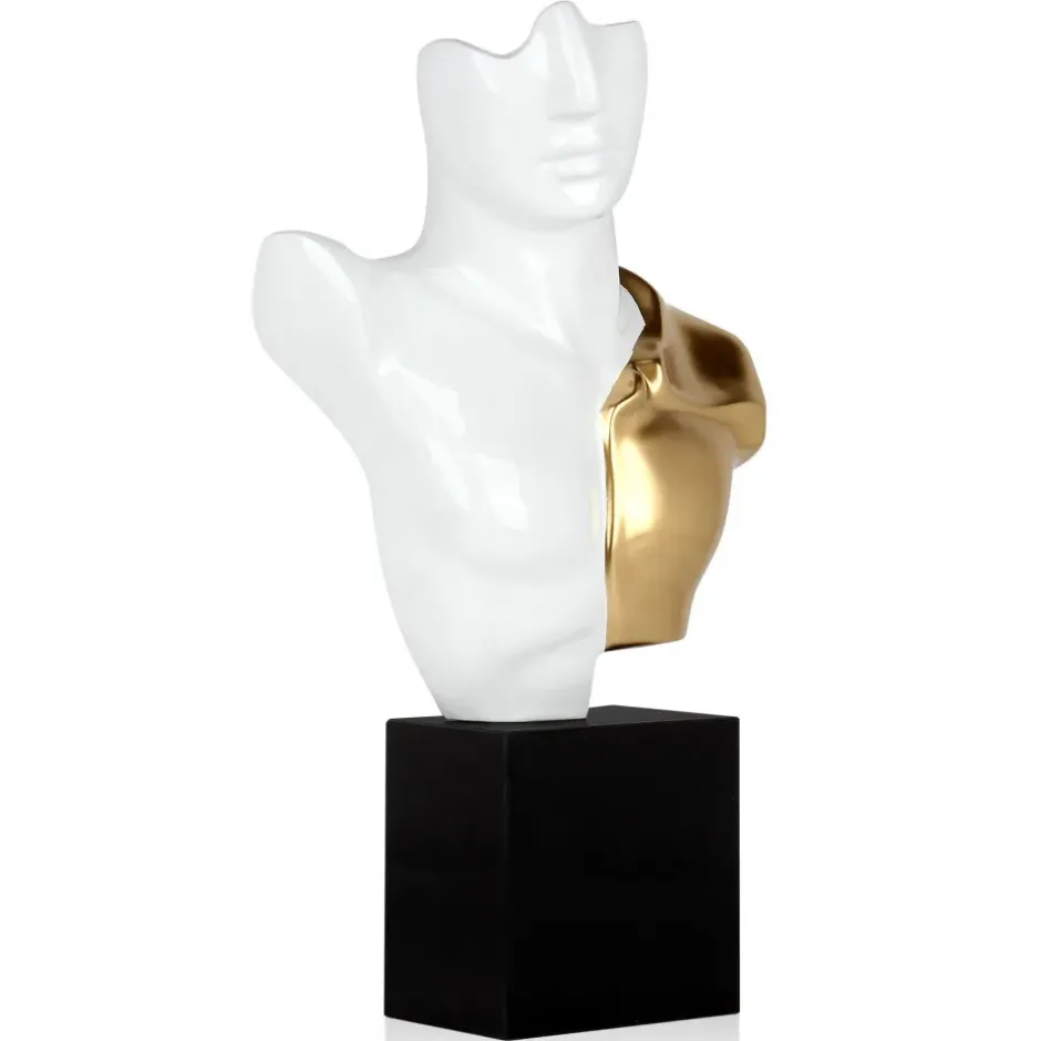 Statues & Sculptures Figurative|Table Top^Divided Titan 52cm White Resin Indoor Sculpture