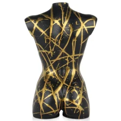 Statues & Sculptures Figurative|Table Top^Divine Torso 50cm Black Resin Indoor Sculpture