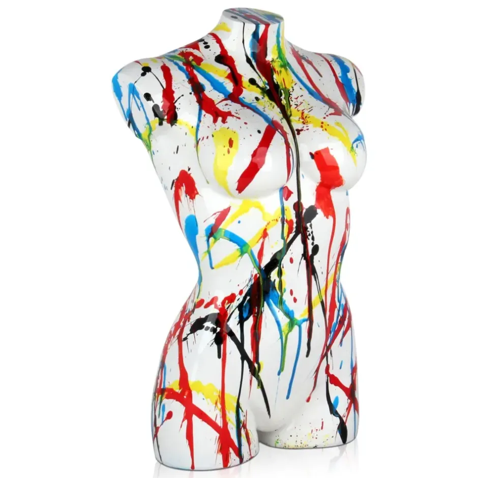 Statues & Sculptures Figurative|Table Top^Divine Torso 50cm Multicolour Resin Indoor Sculpture