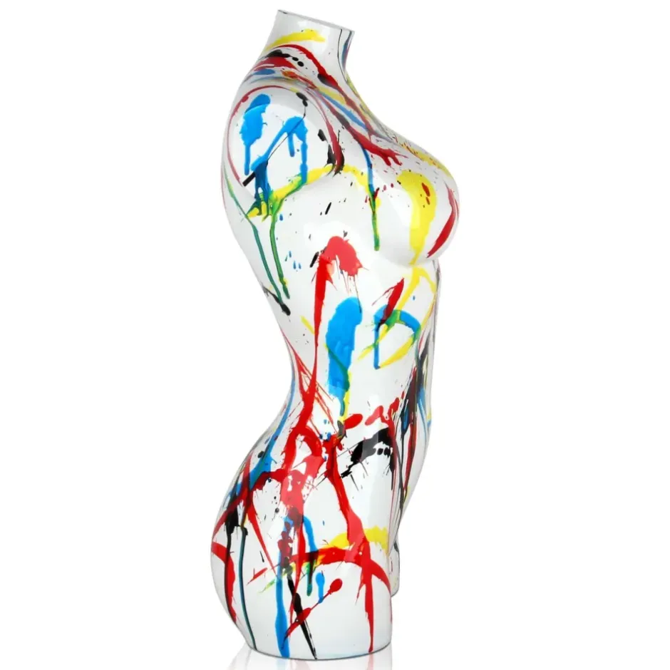 Statues & Sculptures Figurative|Table Top^Divine Torso 50cm Multicolour Resin Indoor Sculpture