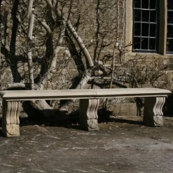 Statues & Sculptures Stone Benches^Double Length Ivy Straight Stone Bench - Large Garden Benches