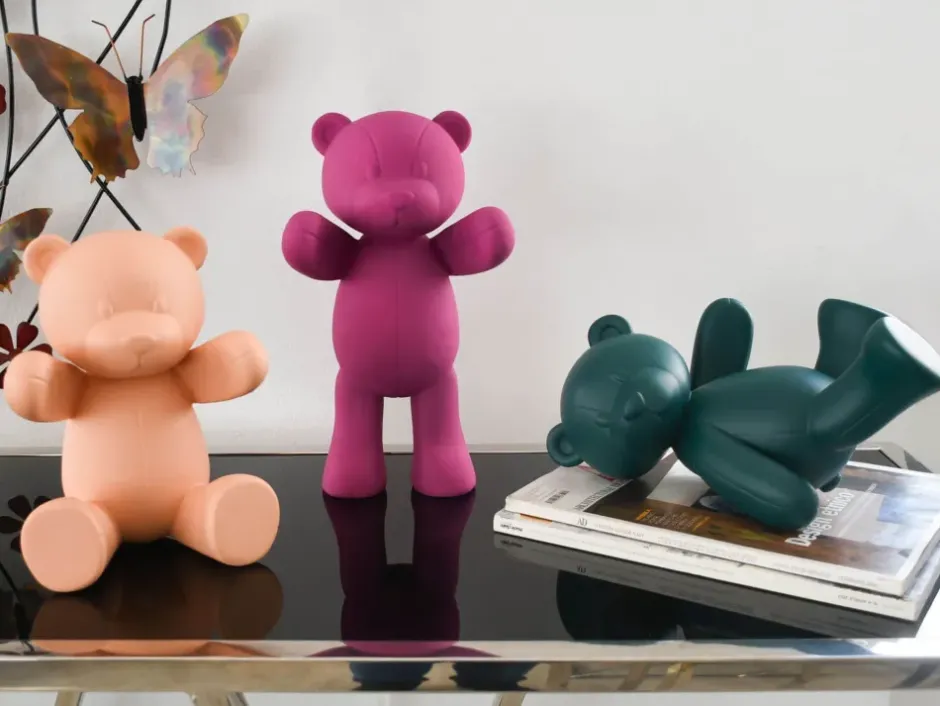 Statues & Sculptures Table Top|Animals^Dream Bear 22cm Pink Resin Indoor Sculpture
