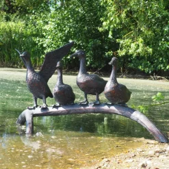 Statues & Sculptures Ducks^Duck Voyage Bronze Metal Garden Ornament