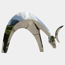 Statues & Sculptures Wildlife|Stags & Deers^Dynamic Deer 75cm Metal Garden Sculpture