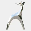 Statues & Sculptures Wildlife|Stags & Deers^Dynamic Deer 100cm Metal Garden Sculpture